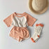 Summer Sportswear Two Piece Short Sleeve T-shirt